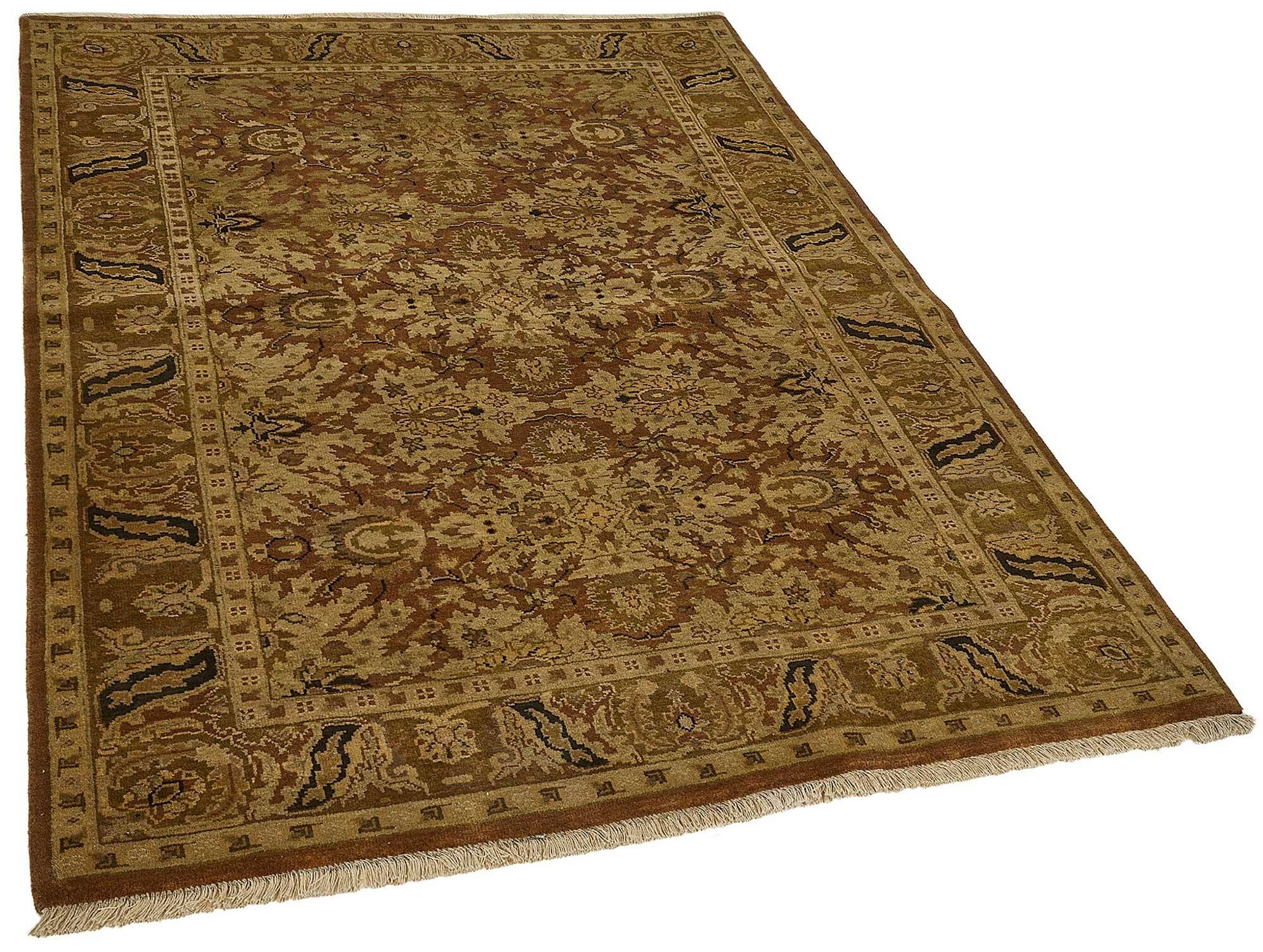 Turkish Handknotted Wool Oushak Rug 132 cm x 184 cm