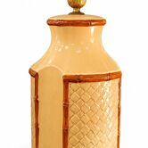 Ceramic lamp from Manises in bamboo style
