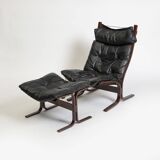 Siesta Lounge Chair and Ottoman by Ingmar Relling for Westnofa Norway 1960s