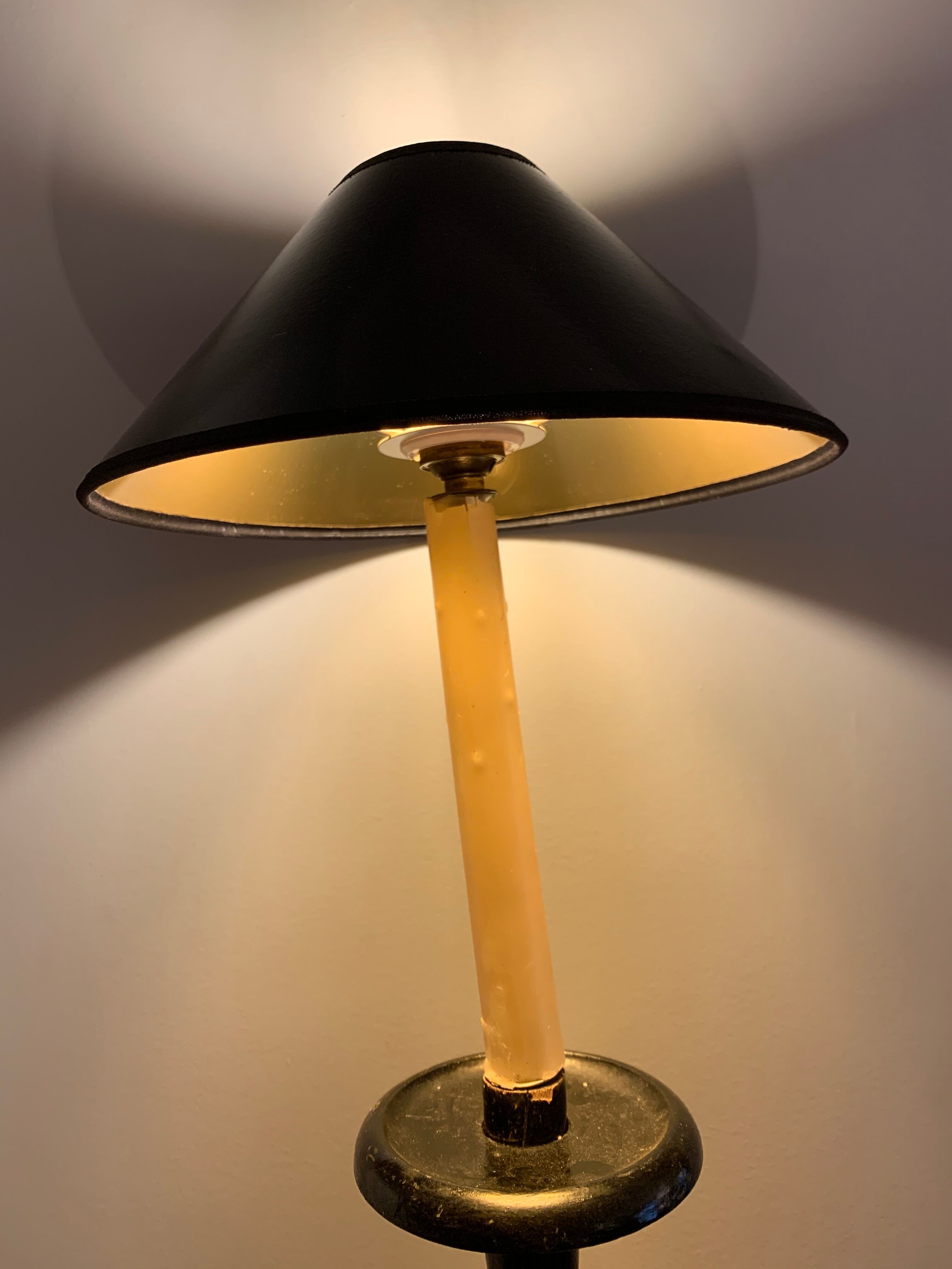 Pair of blackened wooden lampposts Napoleon III