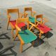Lot of 8 Scandinavian style chairs Danish 60s-70s