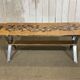 1970s coffee table, tiled top and chrome metal base.