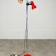 Floor lamp 2 spots red chrome stem SCE 1970