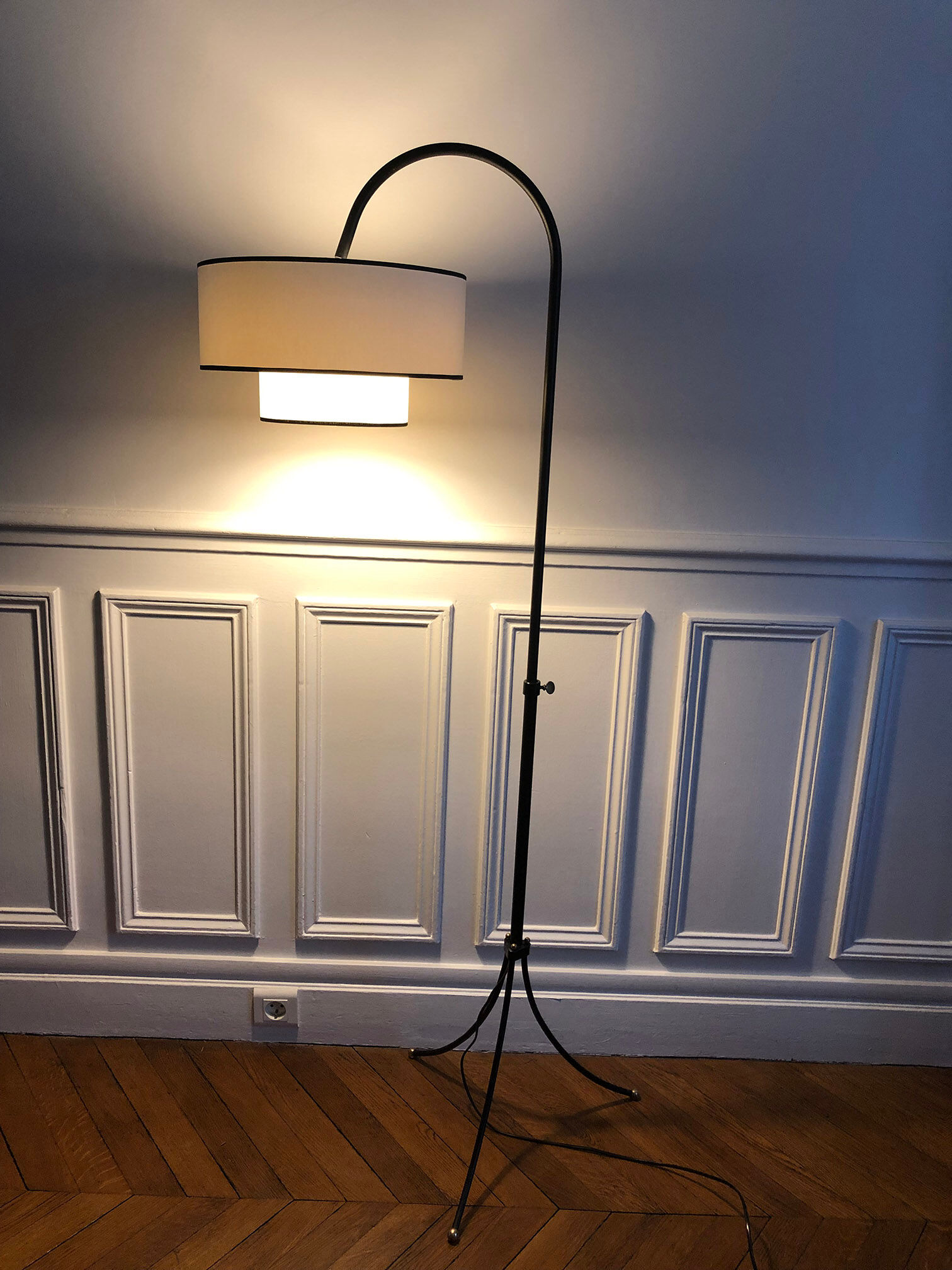 Tripod floor lamp 1950 - 1960 adjustable