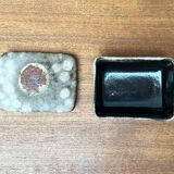 West German pottery box, fat lava WGP from the mid-century with lid, 1960s.