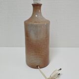 Lamp foot glazed stoneware ochre and vintage cylindrical cream