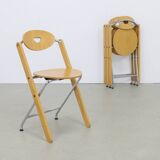 4x Postmodern Folding Chair by Ruud-Jan Kokke for Kembo, 1980s