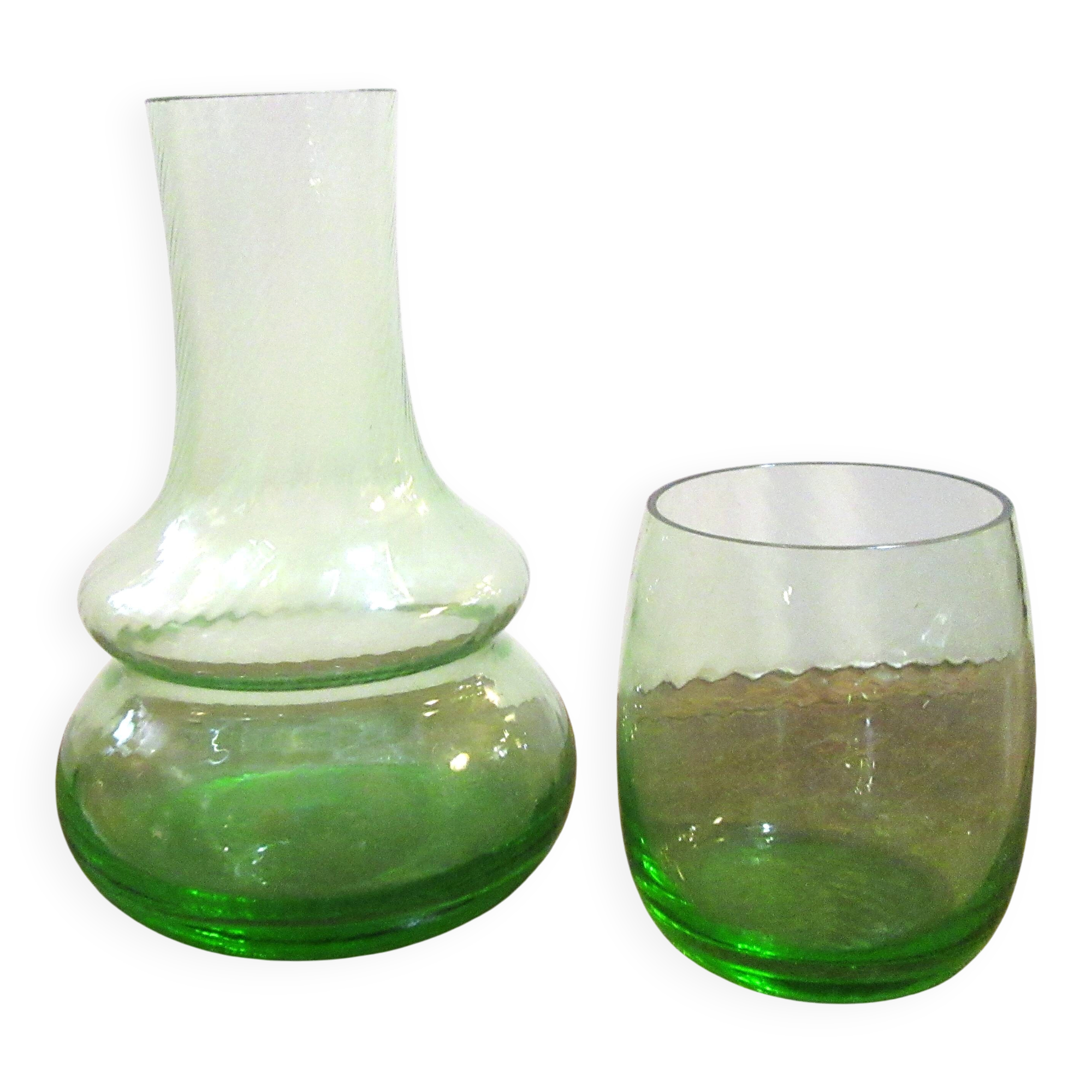 service " verre d'eau " vert Gobelet Carafe de nuit