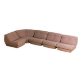 Nuvolone modular sofa in pink fabric by Rino Maturi, 1970s, 5 modules