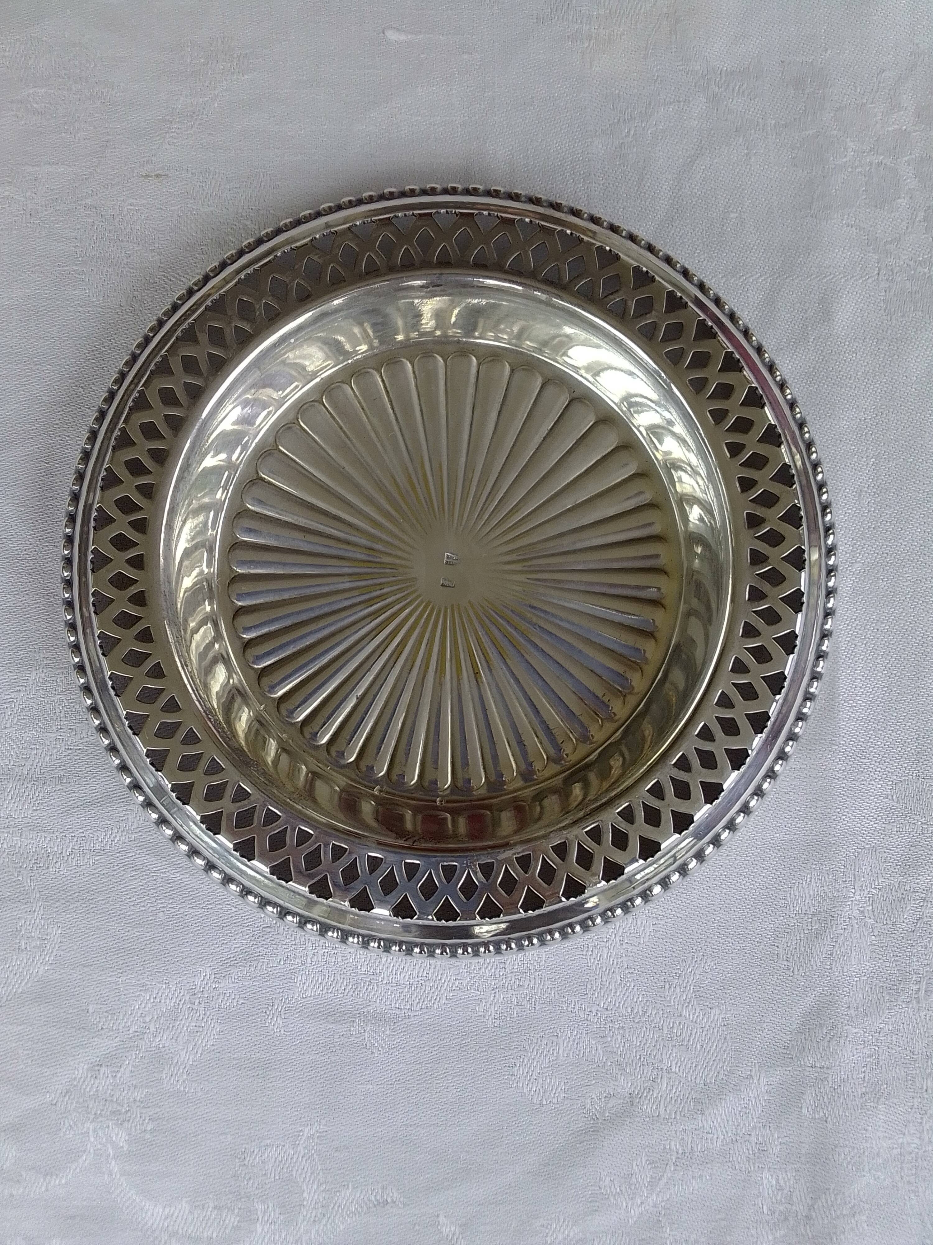 2 dessous de verre bouteille métal argenté