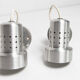 Pair of modernist wall lights in aluminum 1970