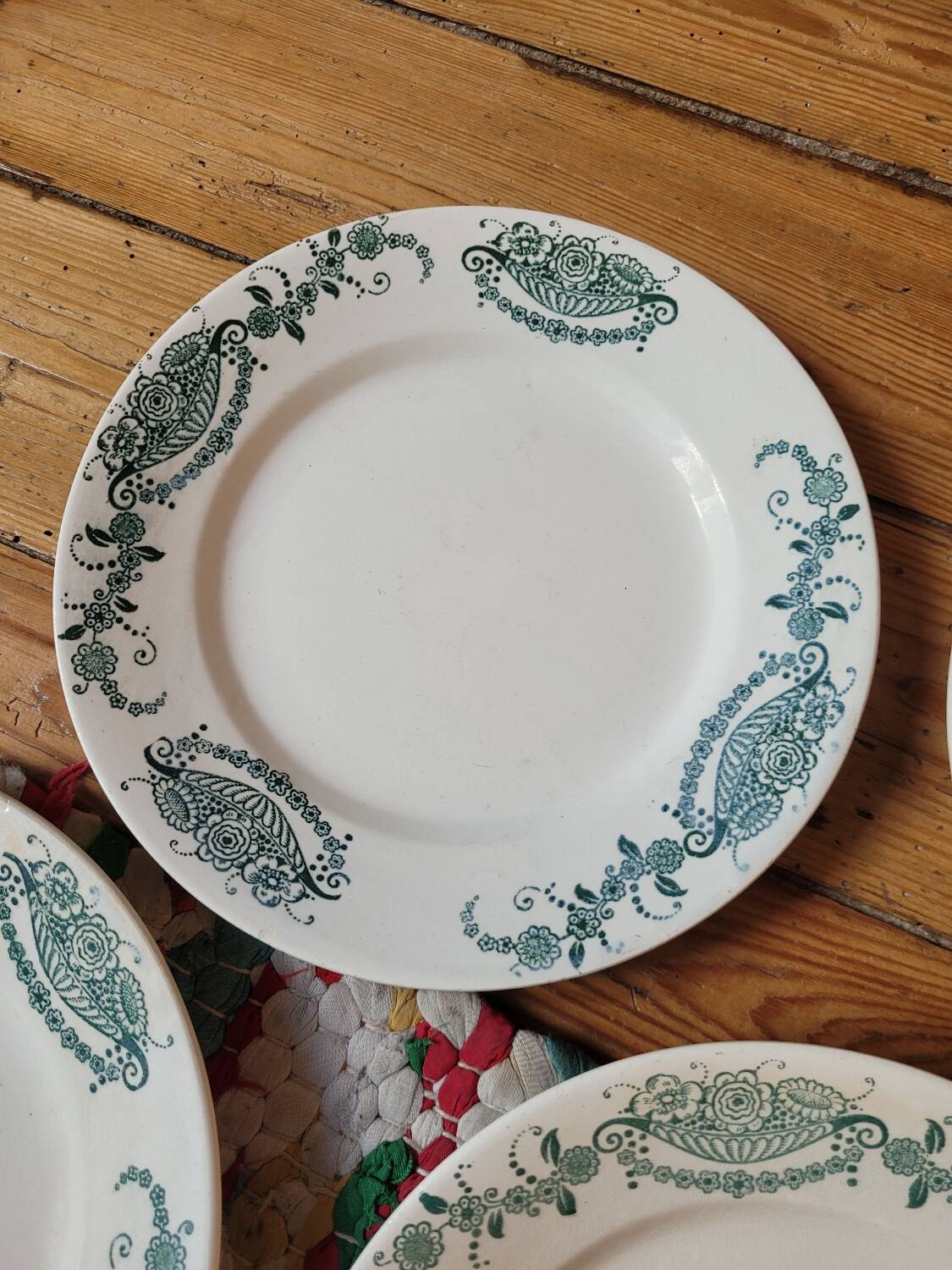 Lot n°2 de 6 assiettes à dessert Ginette Faïencerie Nouvelle