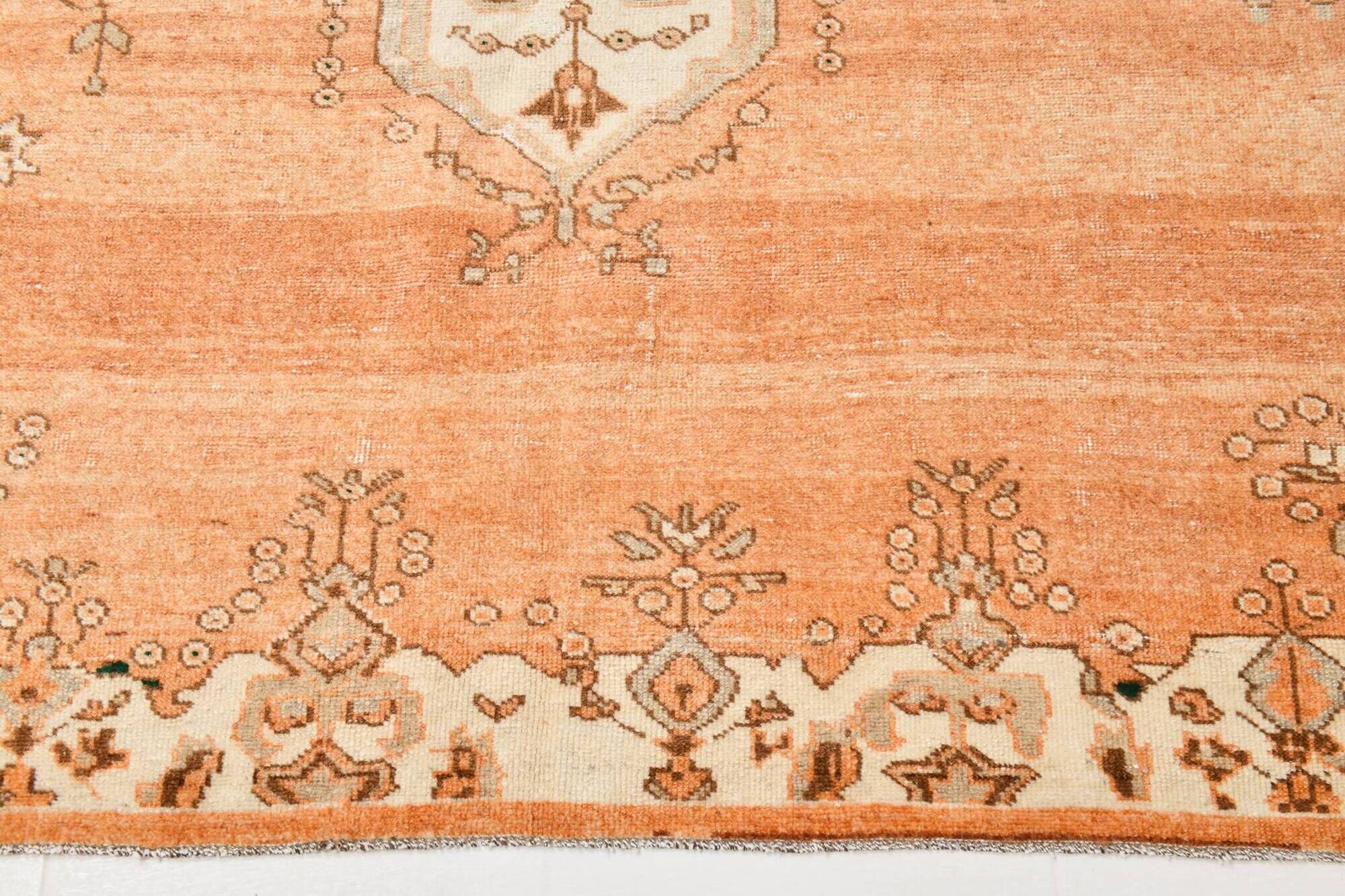 8x12 Terracotta & Brown Vintage Persian Rug, Rugs For Bedroom, 225x353Cm