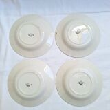 HBCM Pauline pattern soup plates, orange and black