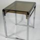 Table basse plexiglas et chrome - design 1970