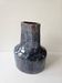 Blue glazed ceramic vase Signed Annie (height 26cm)