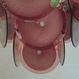 Murano Chandelier - Polychrome Glass - Vistosis 60s. Delicate and very fine