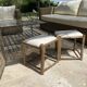 Pair of olive wood stools