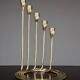 Ensemble de candélabres en laiton massif Spiral de design danois. Années 1960.