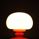Lampe de table champignon en verre opalin Stepan Tabery des années 1970, Tchécoslovaquie