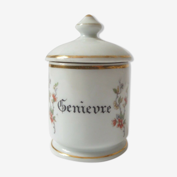 French porcelain genièvre spice pot