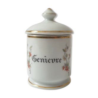 French porcelain genièvre spice pot