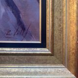 HST table "Still life with peaches" signed + frame