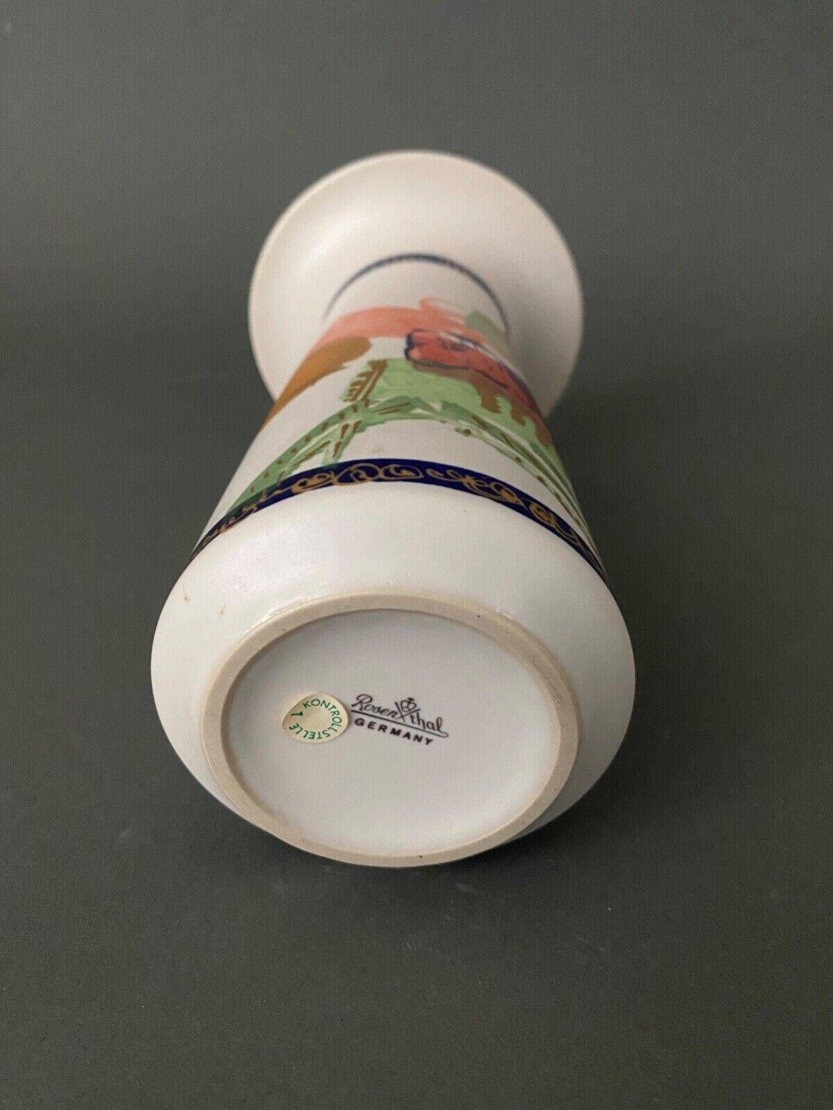 Gilbert Portanier Rosenthal Alta Mira vase abstract decor ceramic 20th century