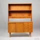 Vintage teak library with drop-down secretary, 1960s