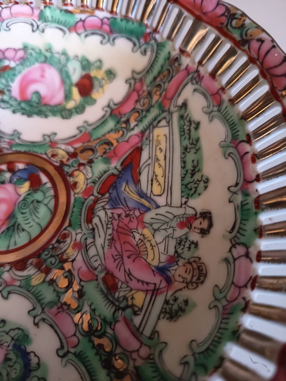 Openwork Chinese porcelain bowl