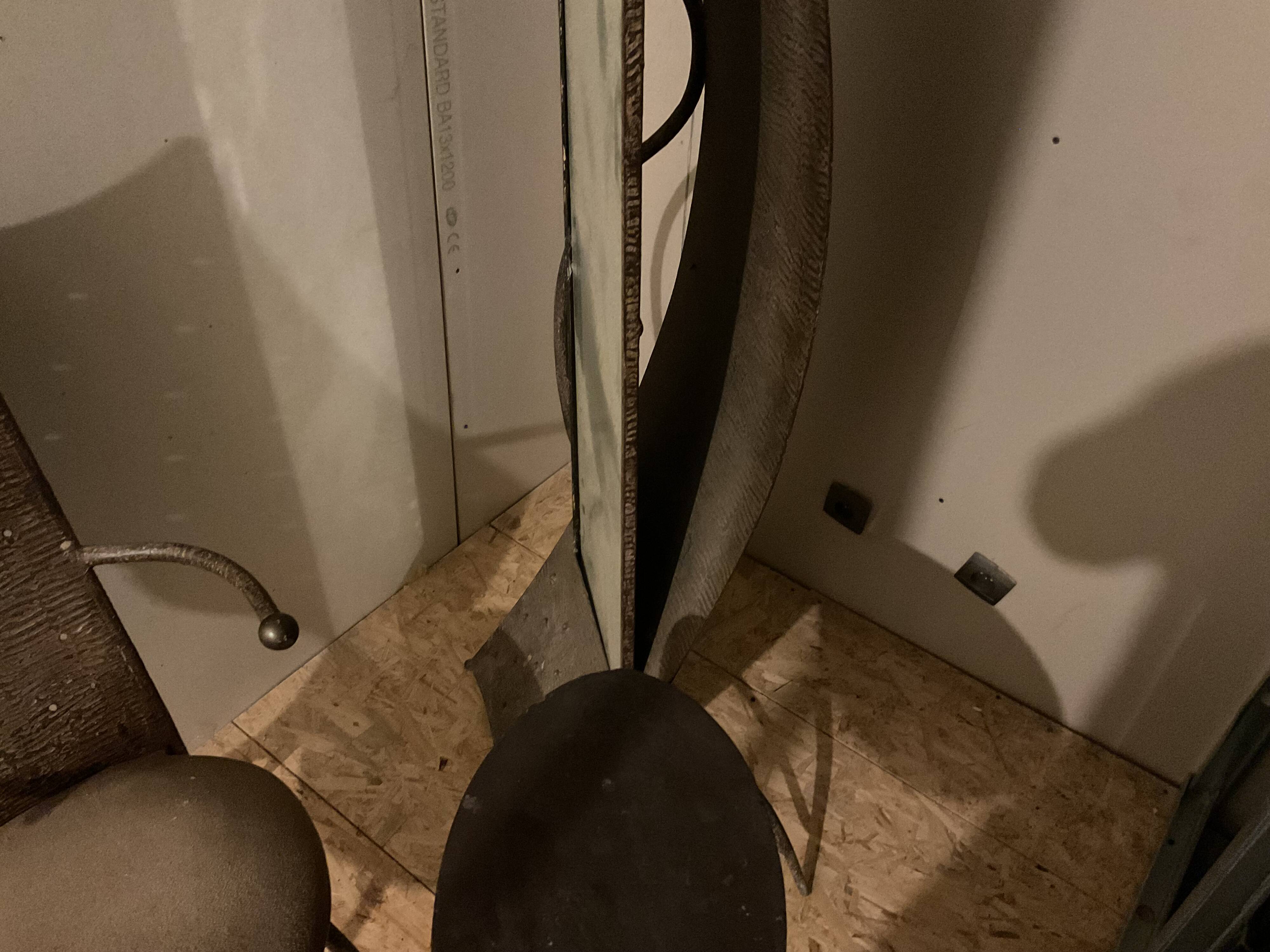 Dressing table coat rack by Roger Landault with its chair.
