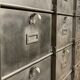 Industrial cladding furniture in brushed and patinated steel