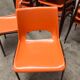 Set of 17 vintage orange chairs 1970