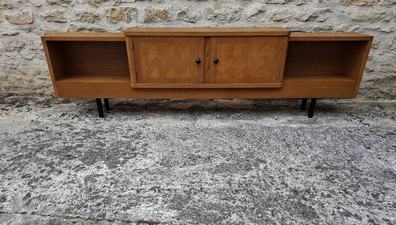 Low oak sideboard
