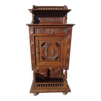 19th century dresser cabinet with bas relief