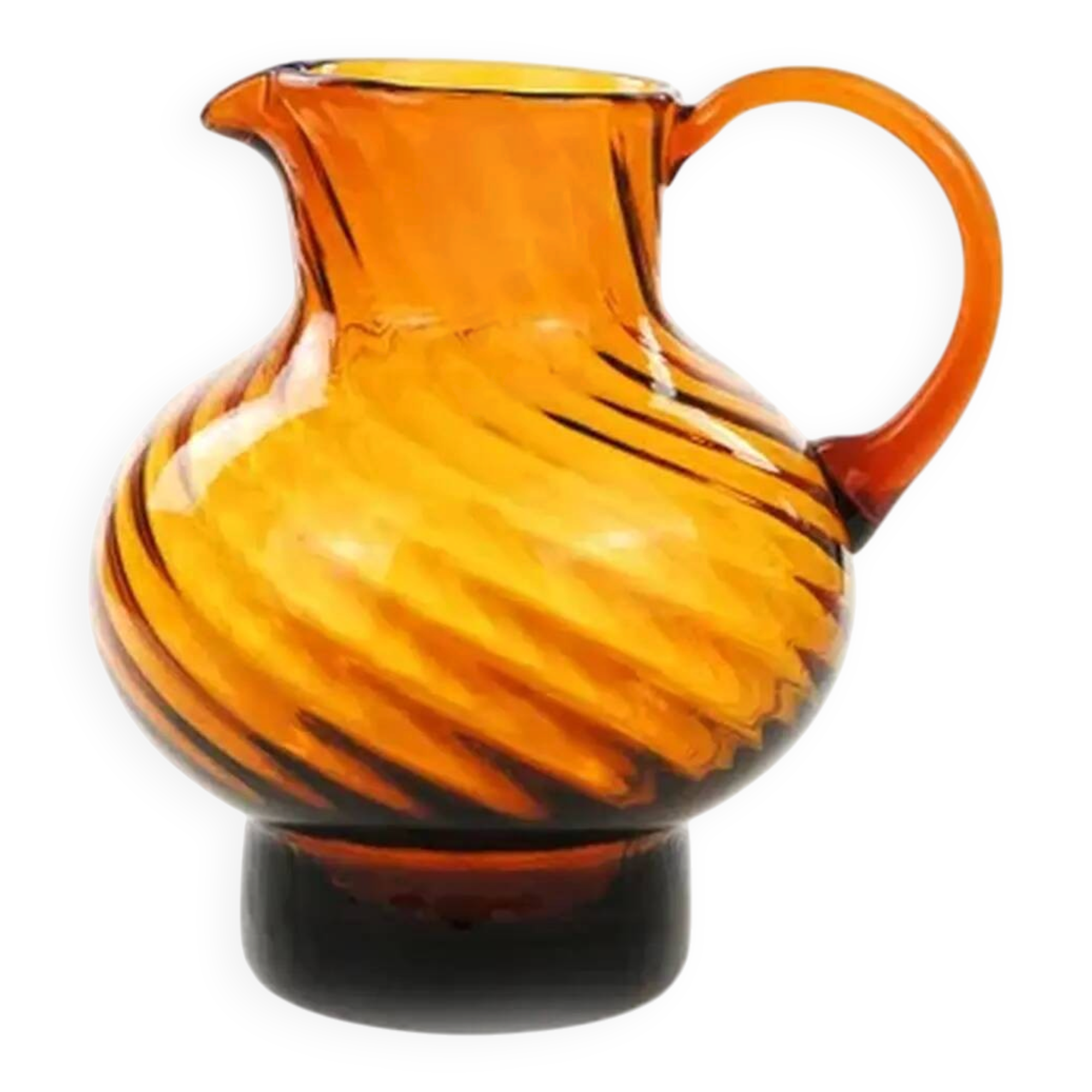 Water jug, pressed glass, Huta Barbara, Poland, 1970s