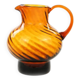 Carafe en verre pressé, Huta Barbara, Pologne, années 1970