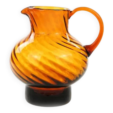 Carafe en verre pressé, Huta Barbara, Pologne, années 1970