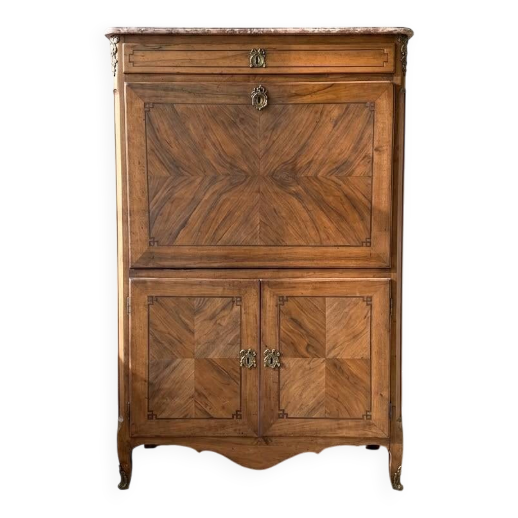 Bureau Louis XV en bois marron