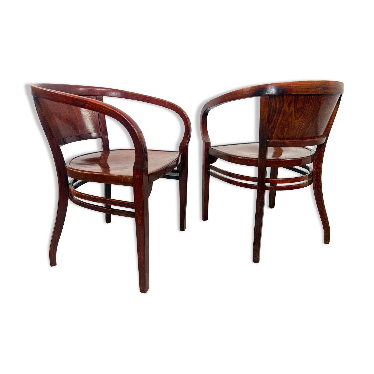 Extremely rare armchairs no. 6521 by Otto Wagner for Thonet
