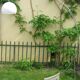 Arc lamppost - telescopic - travertine base -