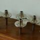 Trio of 1960s vintage candle holder by Stoff Nagel