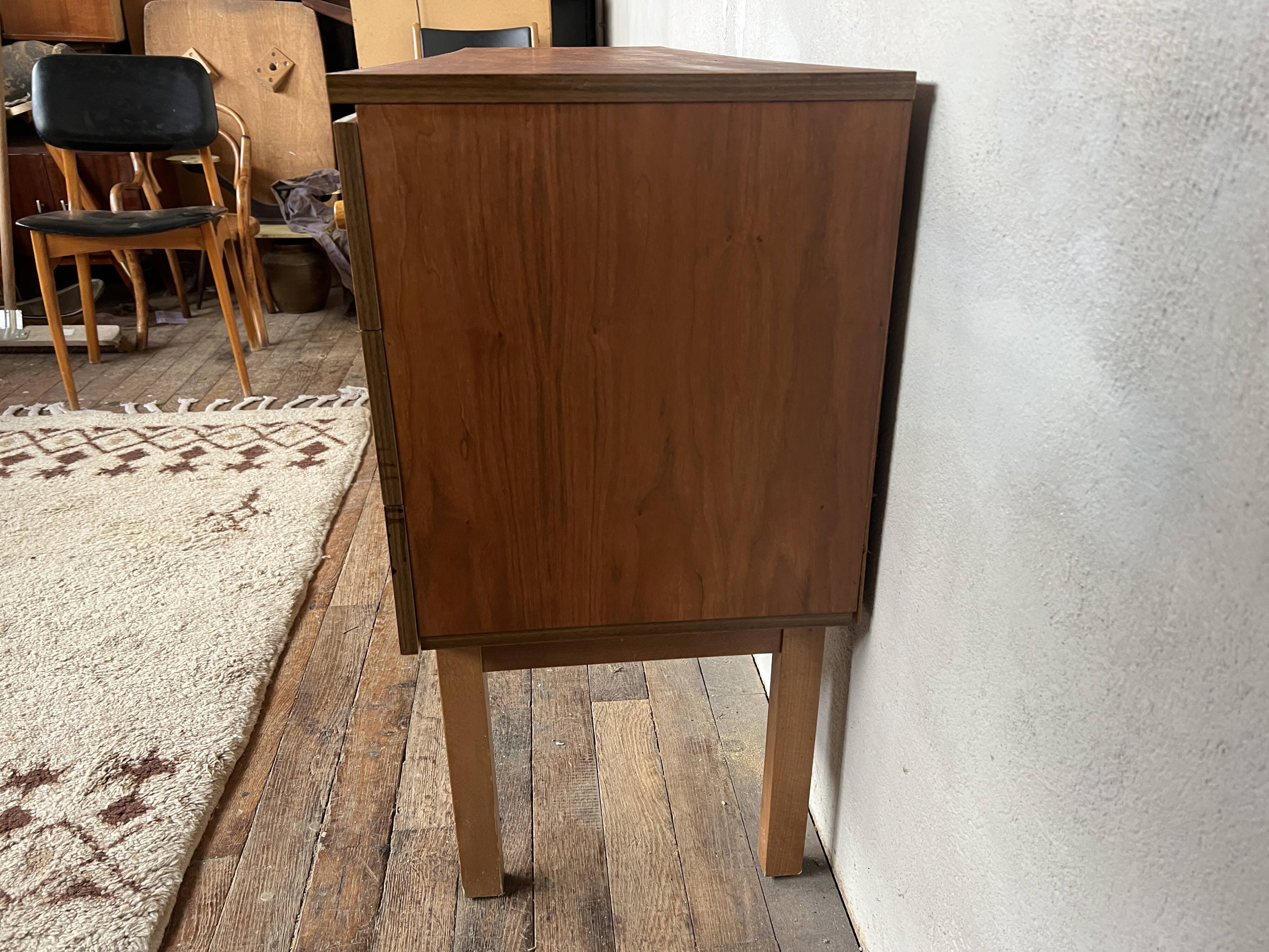 Vintage modernist French teak TV/hifi cabinet