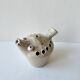 Zoomorphic flower pick in cream-colored glazed stoneware - les argonautes
