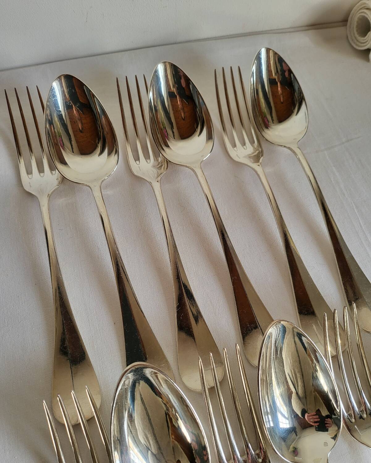Silver-plated Table Cutlery Ridoux 6 Spoons and 6 Forks