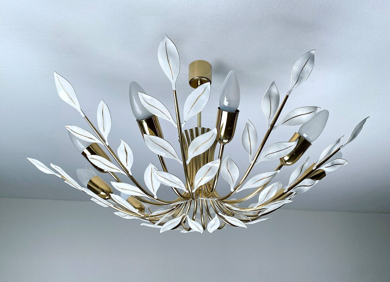 Large vintage pendant light from Vereinigte Werstaetten, 1950s