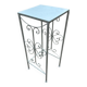 White wrought iron pedestal table