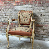 French Armchair with Floral Tapestry