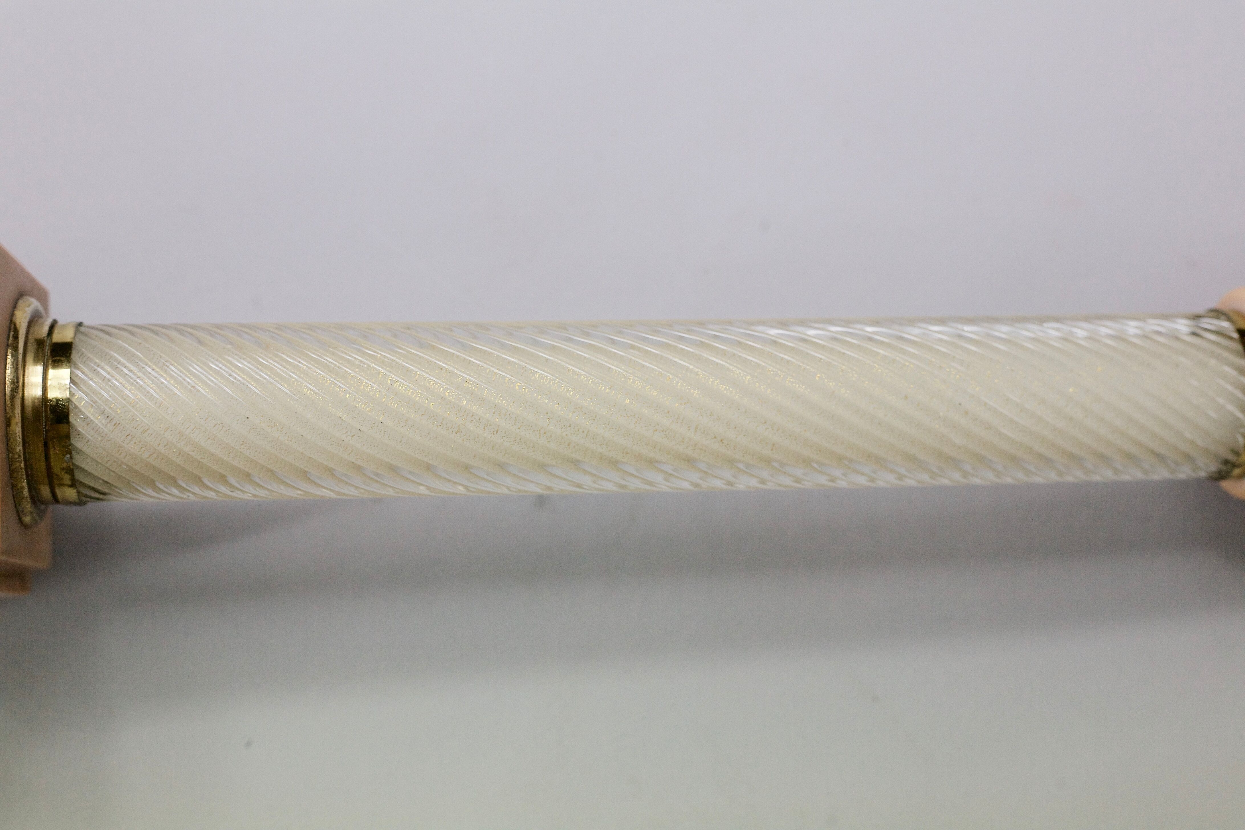 Lamp Tommaso Barbi Murano brass ceramic glass