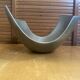 Service bowl michael lax design polished aluminium 1980s vintage cut